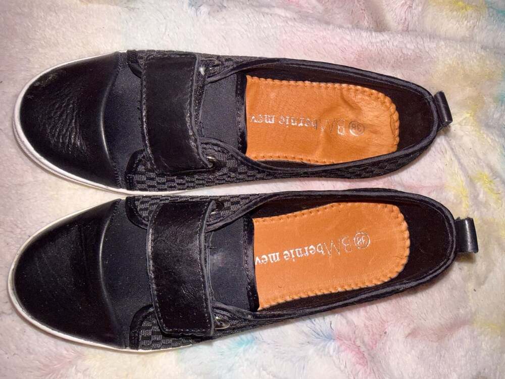 Bernie Mev Catwalk Black Woven Mary Jane Slip-On Sneakers